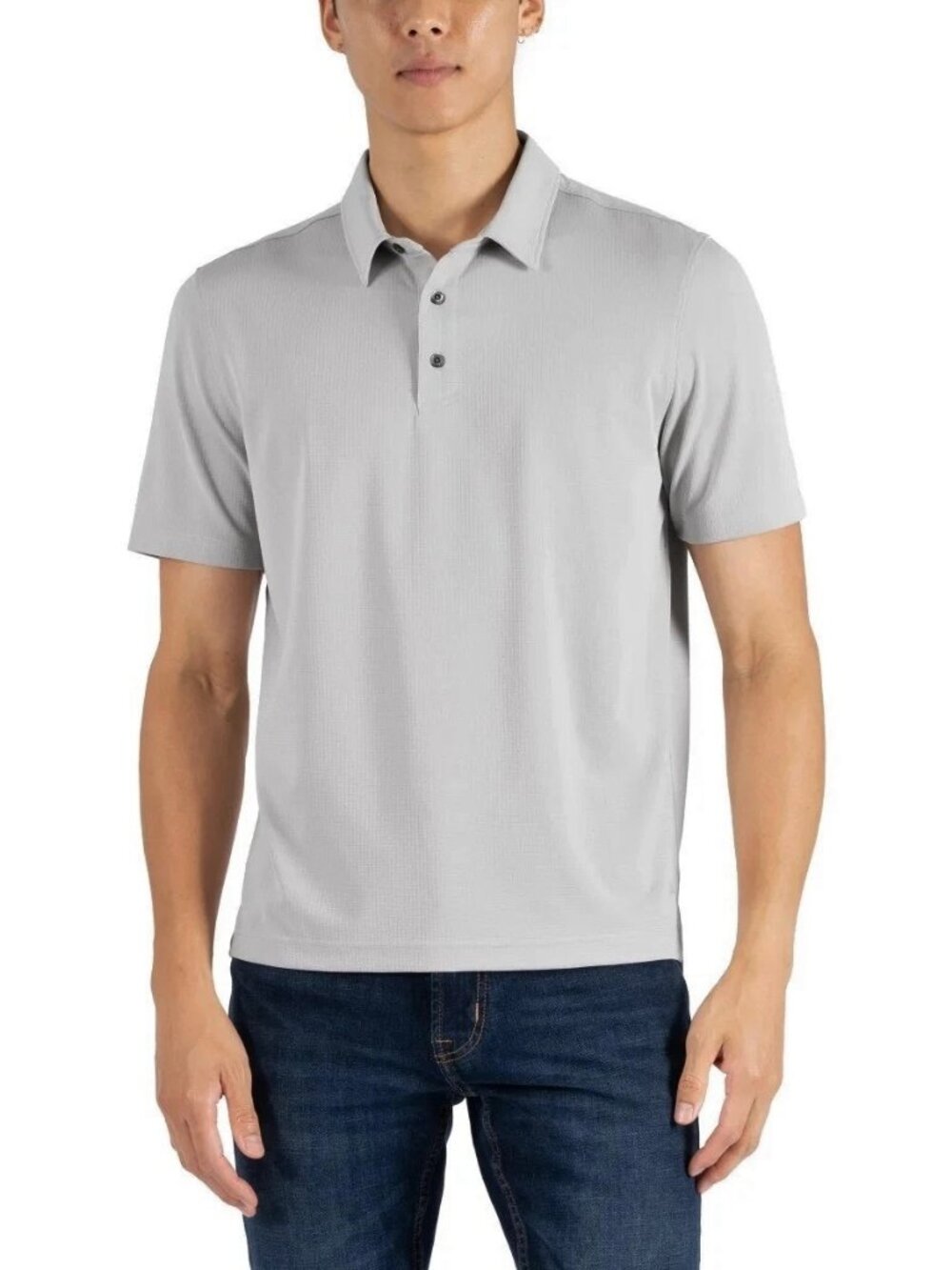NEW Gerry Men's XL Gray Short Sleeve Polo Moisture-Wicking 4-Way Stretch NWOT